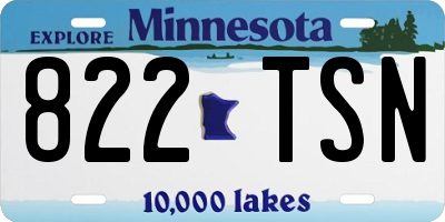 MN license plate 822TSN