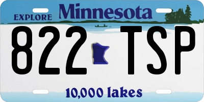 MN license plate 822TSP