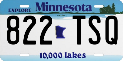 MN license plate 822TSQ