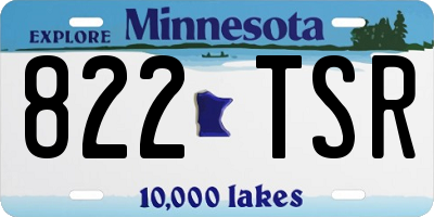 MN license plate 822TSR