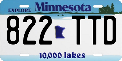 MN license plate 822TTD