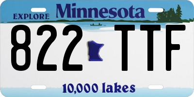MN license plate 822TTF