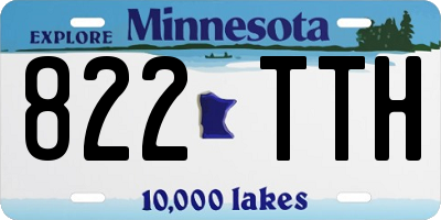 MN license plate 822TTH