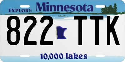 MN license plate 822TTK