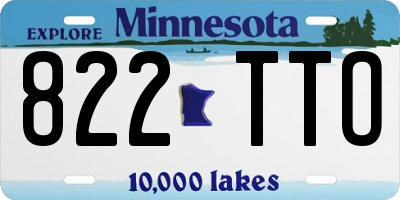 MN license plate 822TTO