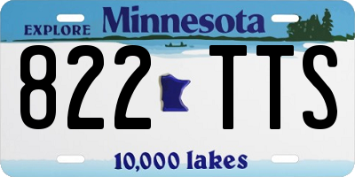 MN license plate 822TTS