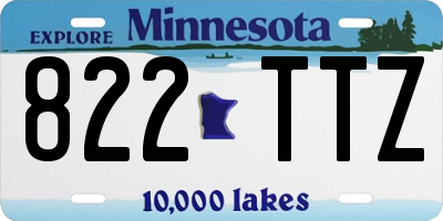 MN license plate 822TTZ