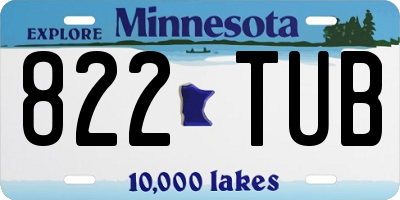MN license plate 822TUB