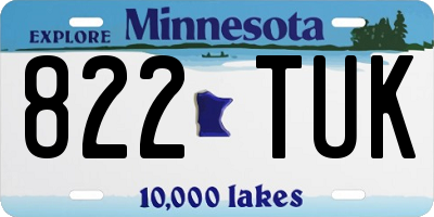 MN license plate 822TUK