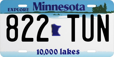 MN license plate 822TUN