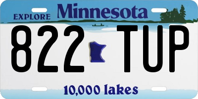 MN license plate 822TUP