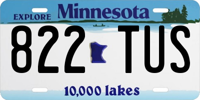 MN license plate 822TUS