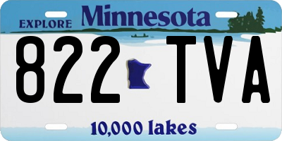 MN license plate 822TVA