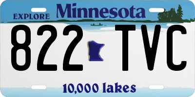 MN license plate 822TVC