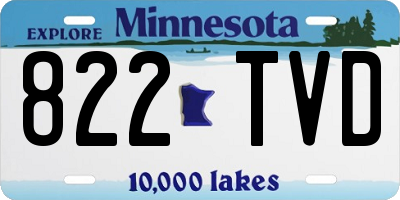 MN license plate 822TVD