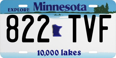 MN license plate 822TVF