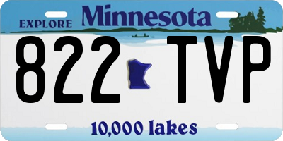 MN license plate 822TVP