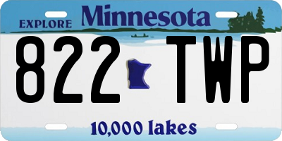 MN license plate 822TWP
