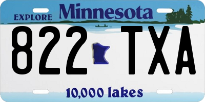 MN license plate 822TXA