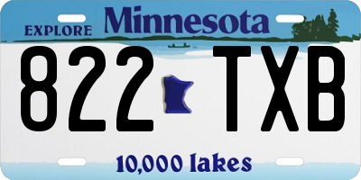 MN license plate 822TXB