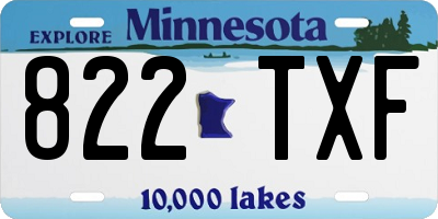 MN license plate 822TXF