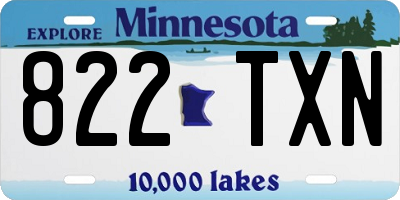 MN license plate 822TXN