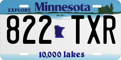 MN license plate 822TXR