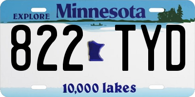 MN license plate 822TYD