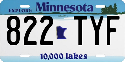 MN license plate 822TYF