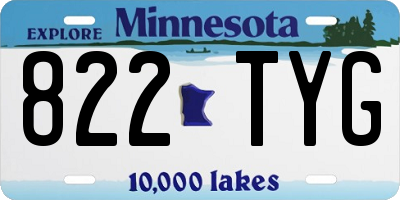 MN license plate 822TYG