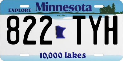 MN license plate 822TYH