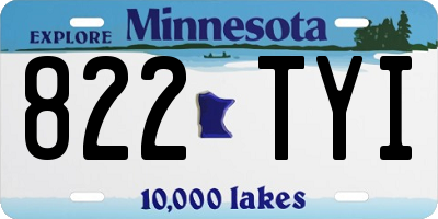 MN license plate 822TYI