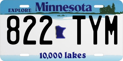 MN license plate 822TYM