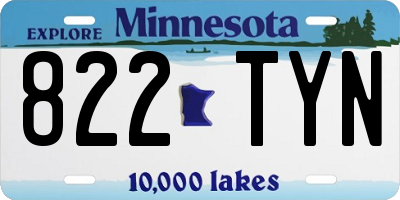 MN license plate 822TYN