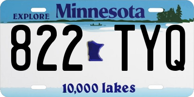 MN license plate 822TYQ