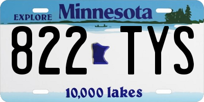 MN license plate 822TYS