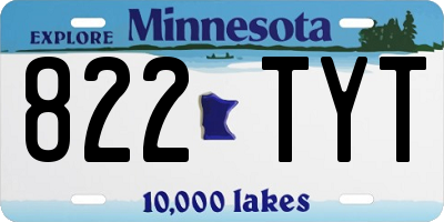 MN license plate 822TYT