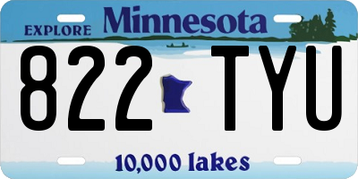 MN license plate 822TYU