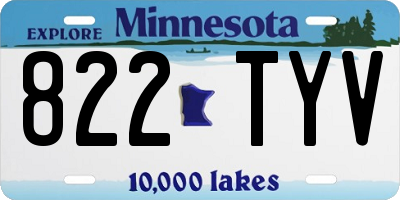 MN license plate 822TYV