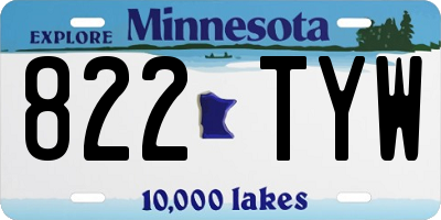 MN license plate 822TYW