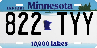 MN license plate 822TYY