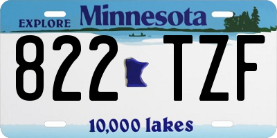 MN license plate 822TZF