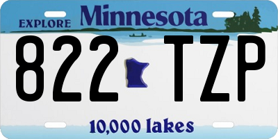 MN license plate 822TZP
