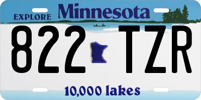 MN license plate 822TZR