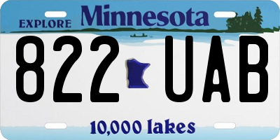 MN license plate 822UAB