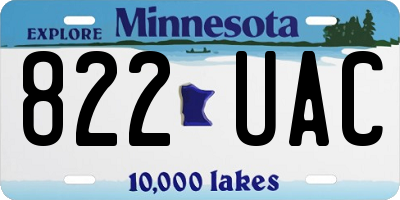 MN license plate 822UAC