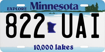 MN license plate 822UAI