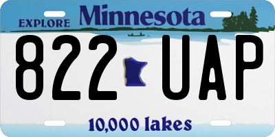 MN license plate 822UAP