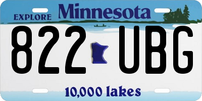 MN license plate 822UBG