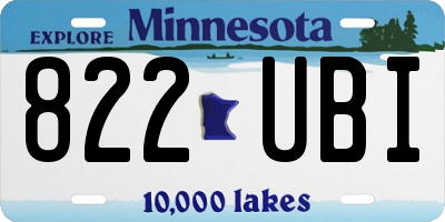 MN license plate 822UBI
